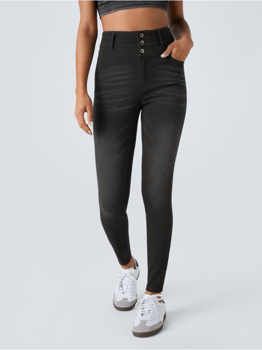 HALARA Black High-Rise Skinny Jeggings